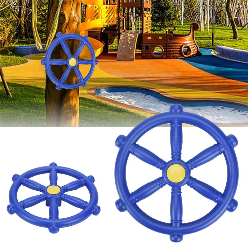 Pirate Ship Wheel Toy Outdoor Playhouse Toy Imaginative Swingset Attachment Playground Accessories for Swingset Tree House
