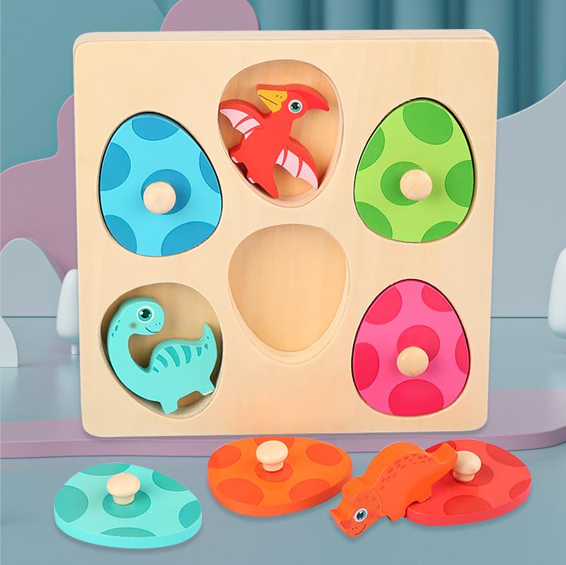 Wooden Early Education Bunny Day And Night Color Toy Car Children'S Educational Creative Splicing Building Block Baby