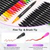 Double Ended Watercolor Pen - Vibrant Color Set, Suitable for Painting, Sketching, and Handicrafts, The Perfect Gift for School