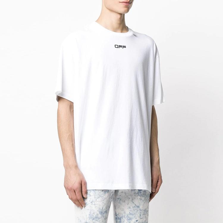 Off-White SS20 Wavy Line White Short Sleeve Oversize Men's OMAA038R201850040110
