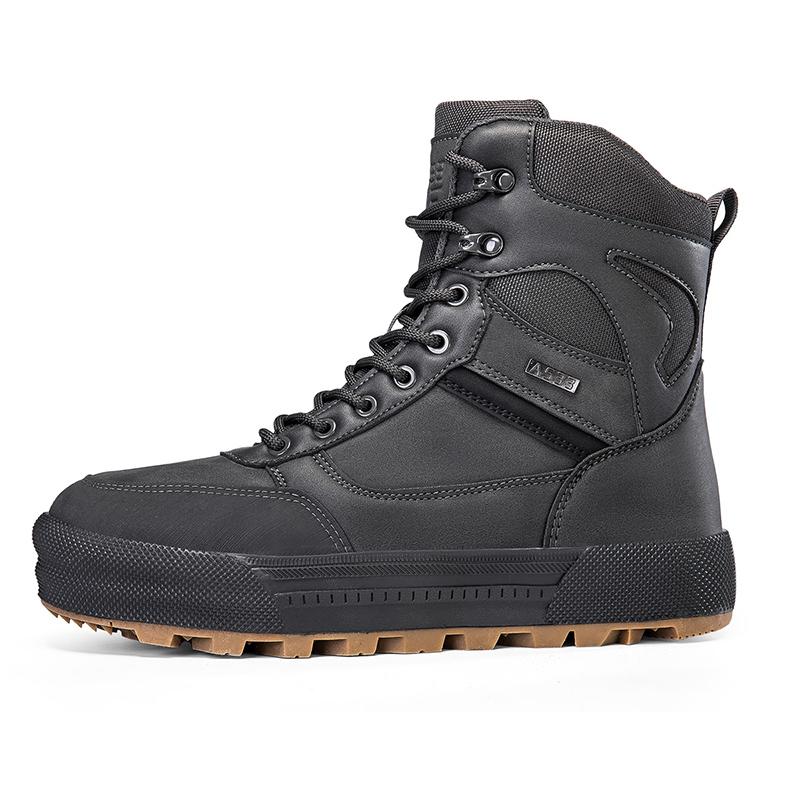 Fashion Lace-Up Men's Motocross Boots Mountaineering Hiking Desert Waterproof Work Safety Shoes Ankle Boots 2025 New Men's Outdoor Boots