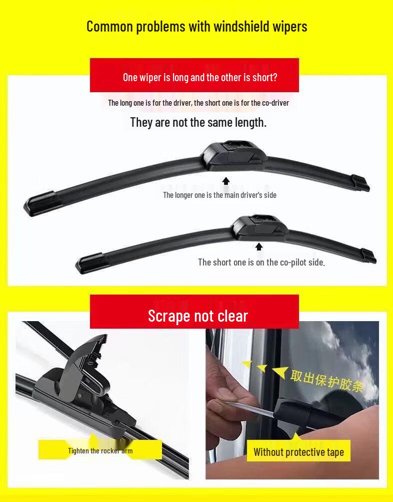 BYD Han Frameless Wipers: Front & Rear Old Model Silent HD Rubber Strips