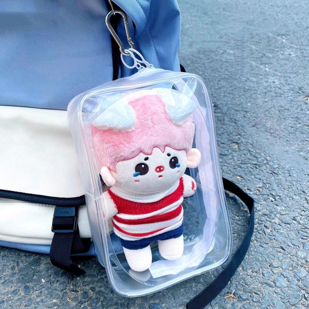 

with Zipper Doll Display Bag Thicken Transparent Makeup Bag Cosmetic Bag 12/22cm Doll small белый