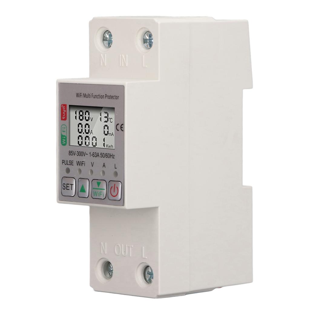 WiFi Smart Power Meter Switch for Tuya Energy Circuit Breaker Multi Function Protector with