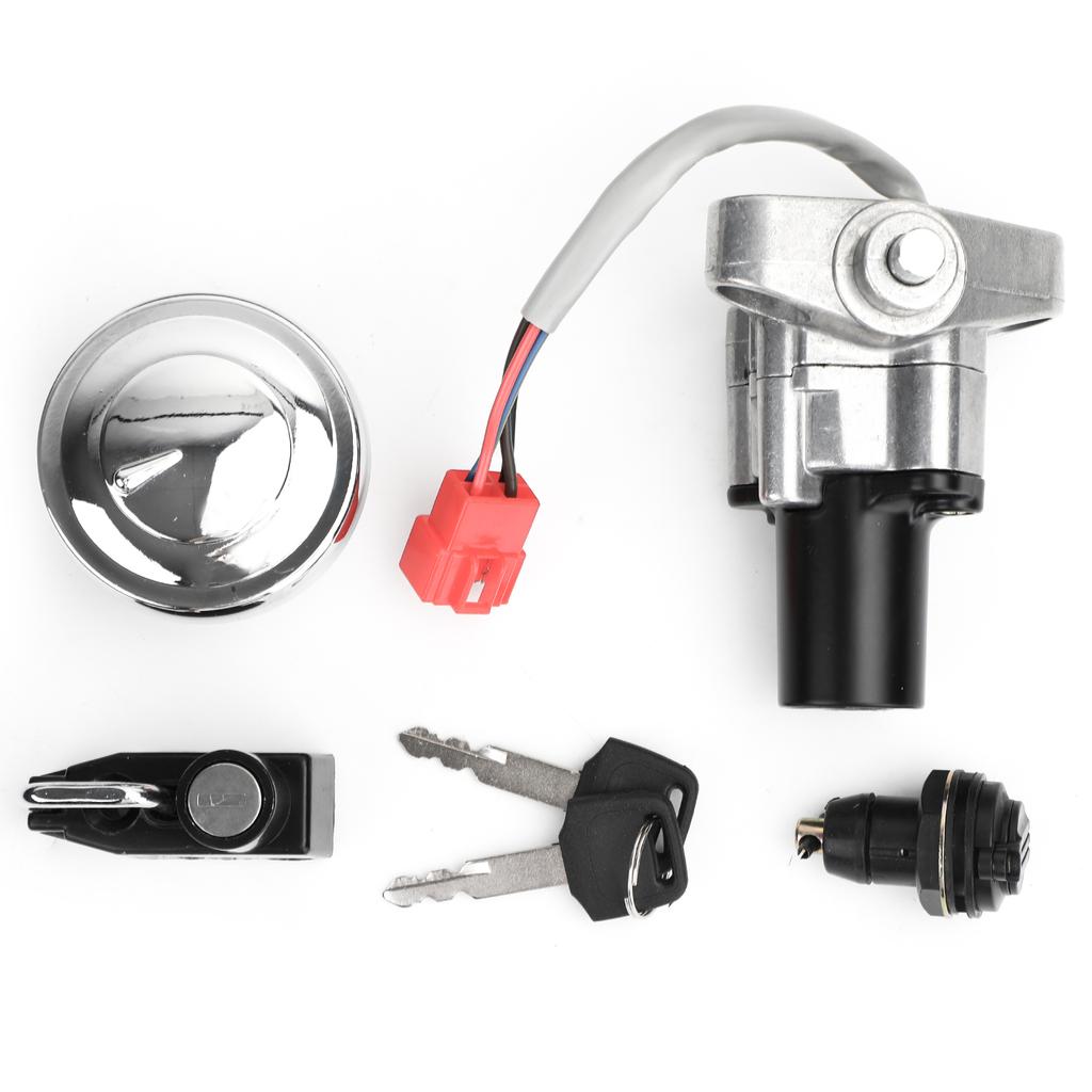 Ignition Switch Tank Cap Helemt Lock Set For Yamaha V-Star 650 & 1100 1998-2017