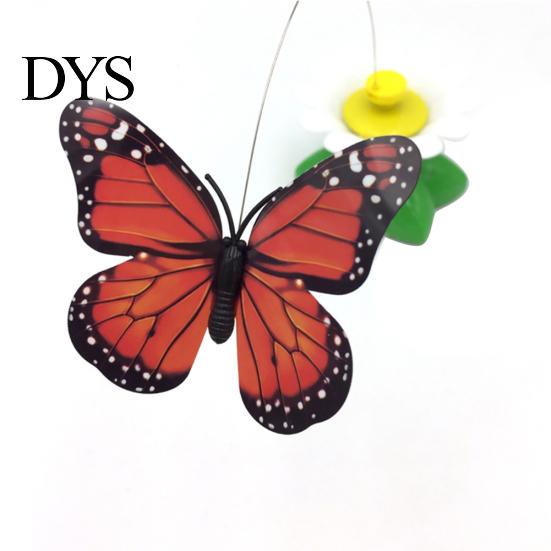 Colorful Butterfly Flying Rotatable Cat Battery Powered Interactive Pet Toy