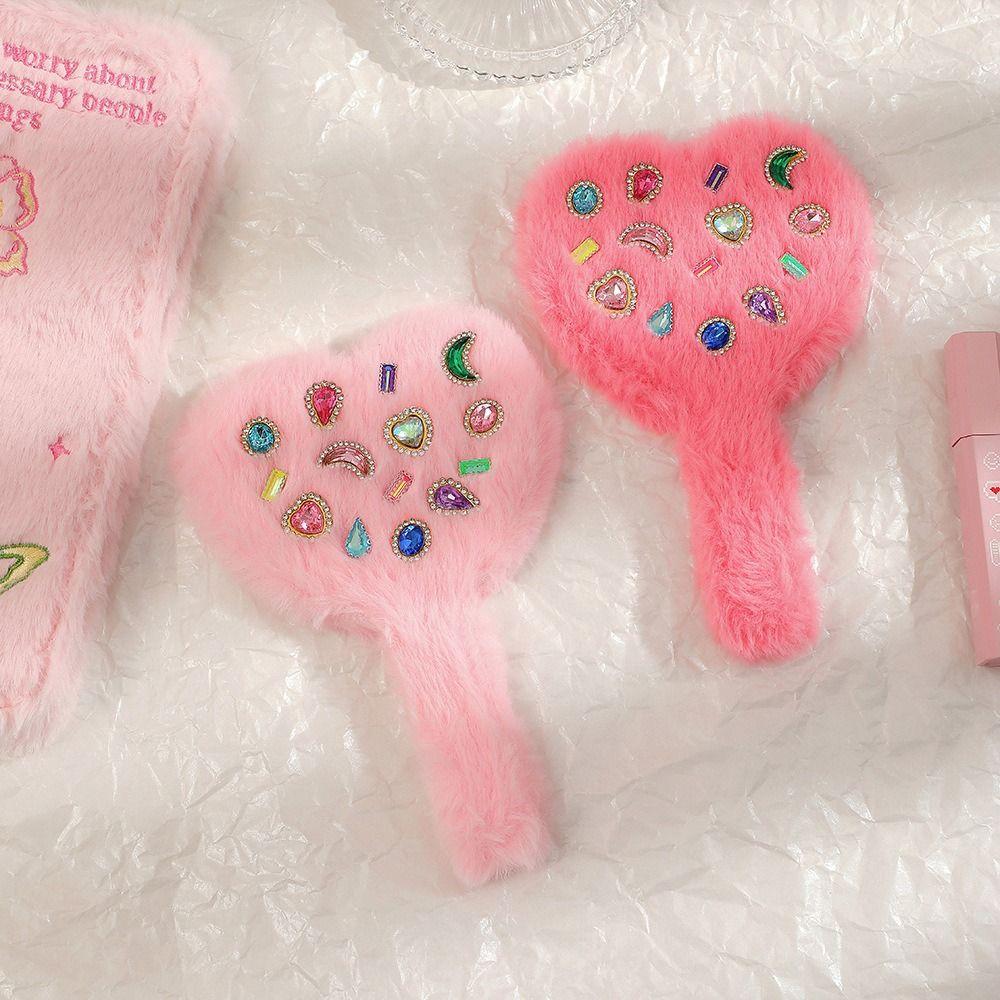

Cute Handheld Mirror Portable Makeup Tool Mini Love Hand Mirror Girl 04
