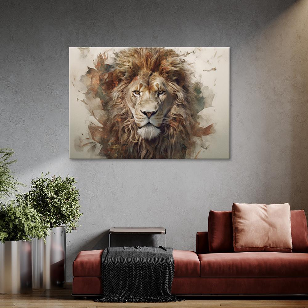 Canvas Print, Lion Animal Africa