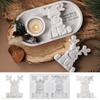 3D Cute Elk Silicone Candle Mold DIY Christmas Party Ornaments Fawn Craft Gifts Making Soap Plaster Resin Casting Molds Home Dec