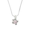 Women Necklace Pink Zircon Choker Necklace Thin Chain Minimalist Flower Pendant Necklace Jewelry Collar Chain Women Girl