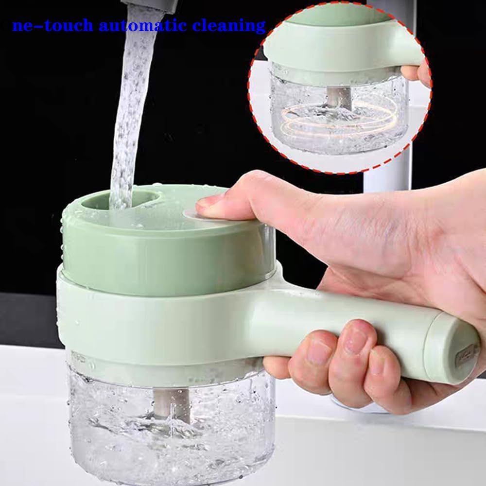 Elektrischer Gemüseschneider Multifunktionale Küchenmaschine Handgehaltener Mini-Frucht-Fleischwolf und USB-Häcksler Küchenzubehör