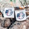 Girl and Unicorn Enamel Cup Drinkware Mugs Coffee Cups Tourist Mug Kawaii Unusual Tea Cup Personalized Gift Cupshe Beer Travel