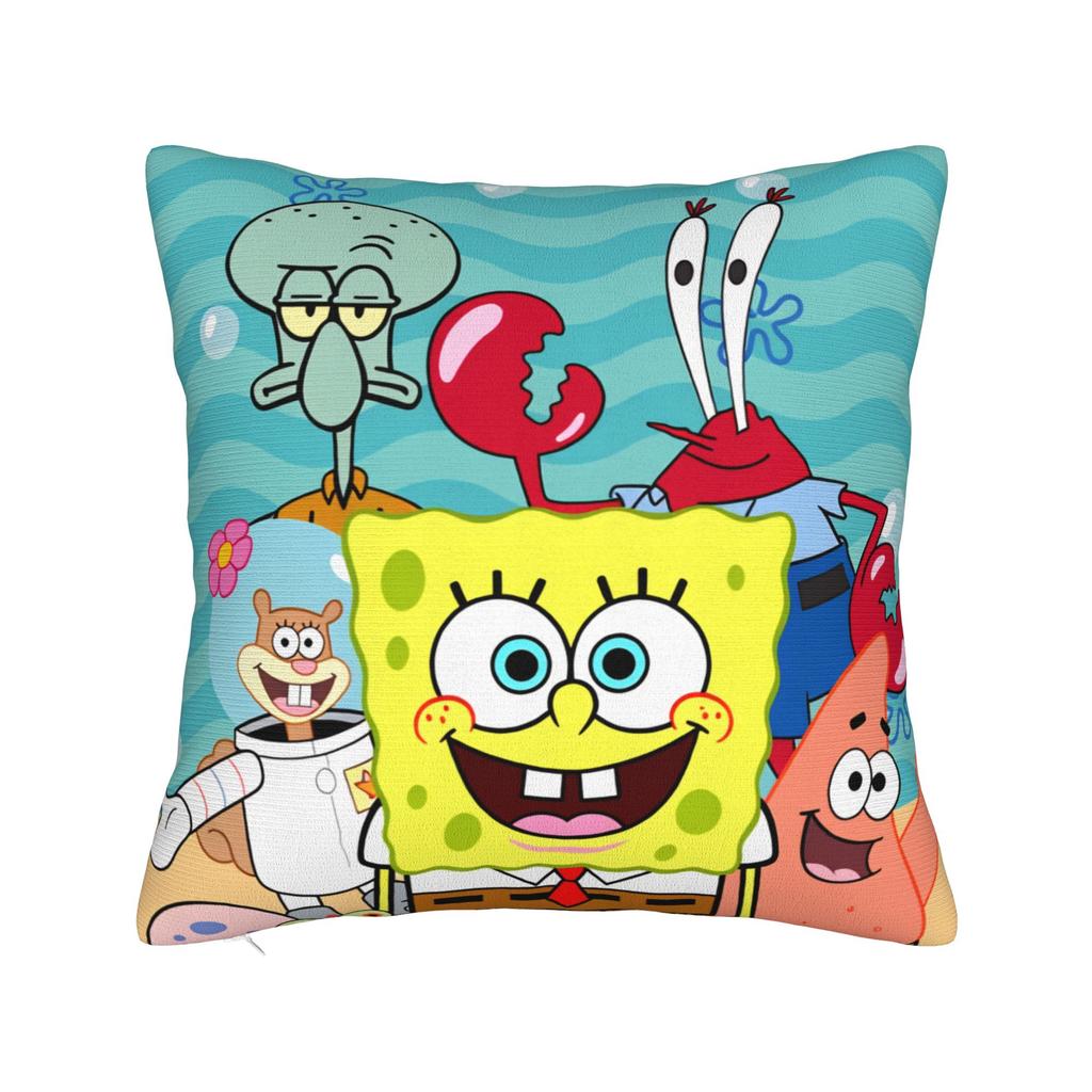 S-Spongebobeds S-Squarepantsed Sponge Man Pillow Cover Design Cushion Cover Kawaii Pillow Case For Living Room Bed Chair