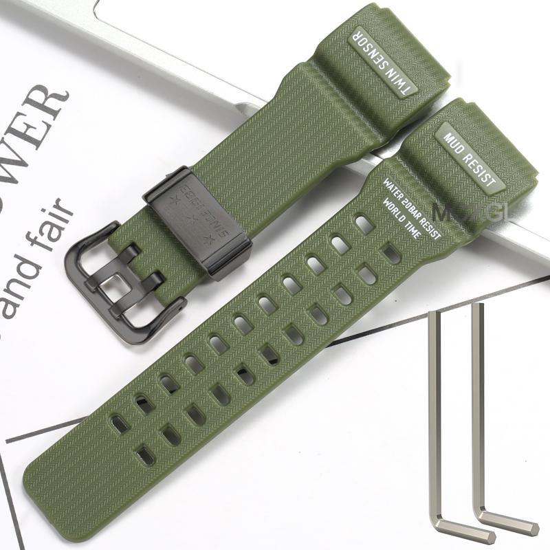 Natural Resin Replacement Watch Strap Suitable for Casio G-Shock Master G Mudmaster GG-1000 GWG-100 GSG-100 Sport Watch Bracelet