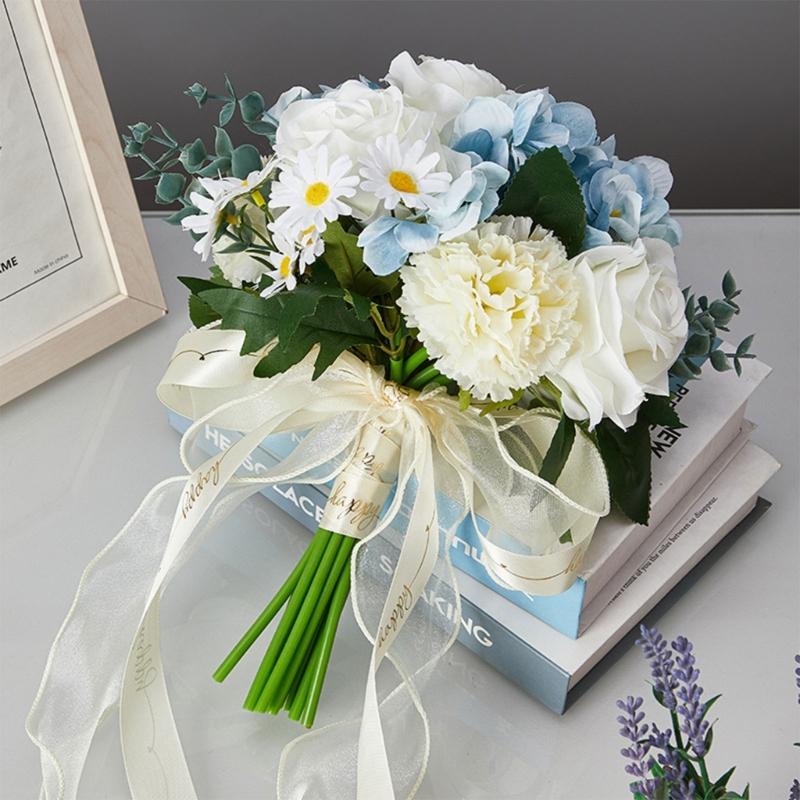 Bridesmaids Bouquet Artificial Flower Combo Wedding Flower Wedding Bouquet Elegant Wedding Party Display Decorations
