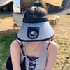 Summer Sun Protection Hat With Fan And Wide Brim For Outdoor Activities
