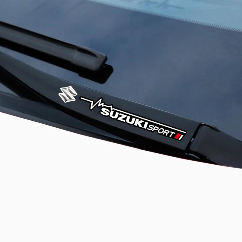4Pcs Car Front Rear Wiper Stickers Window Trunk Decoration For Suzuki Swift Vitara Jimny Ignis Baleno Samurai Alto Splash Kaiser
