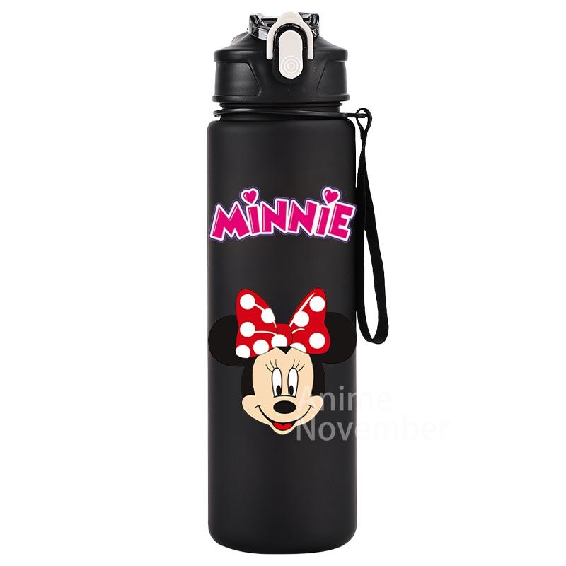 Disney Mickey Mouse Water Cup Minnie Gradient Straw 750Ml Large Capacity Camping Drinking Tools Outdoor Sports Minnie Water Cups