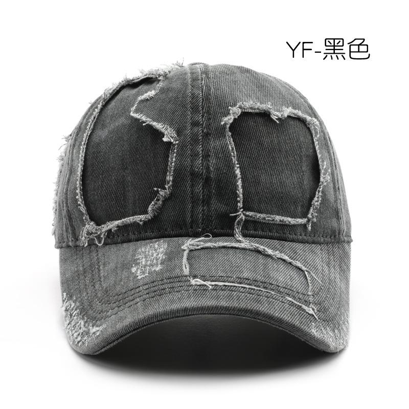 

Hat Personalized Wash Hole Solid Color Cap Outdoor Travel Sunscreen Shade Baseball Cap чёрный