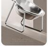 Stainless Steel Pet Bowl with Elevated Rack for Cats & Dogs - Anti-Neck Strain Design
