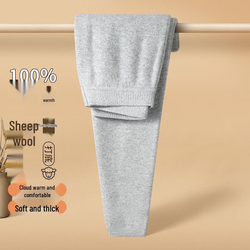 

Snowflying Women s 100% Lamb Wool High-Waist Thermal Leggings XL