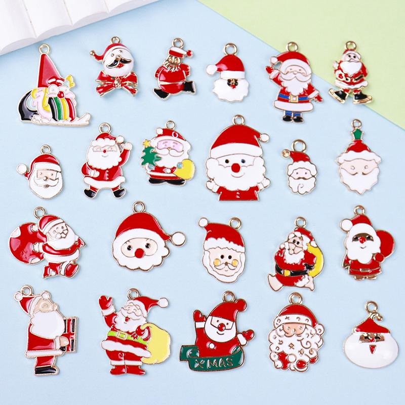 10/20/50 Stück Weihnachts-Emaille-Anhänger-Charms Für DIY-Schmuckherstellung Weihnachts-Basteln Heimdekoration Geschenke
