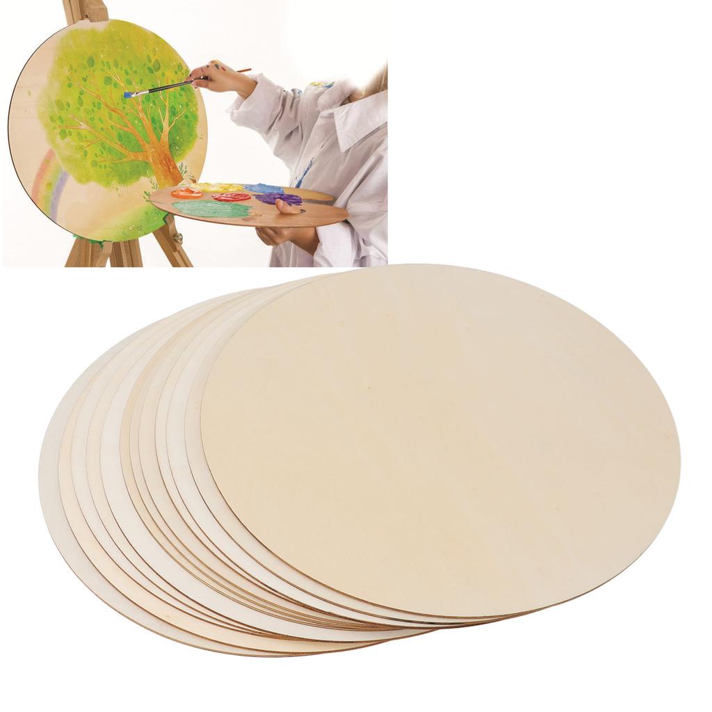 12 Pcs 12 Inch Wood Circles for Crafts DIY Wood Rounds Unfinished Wood Crafts Wooden Blank Slices fo