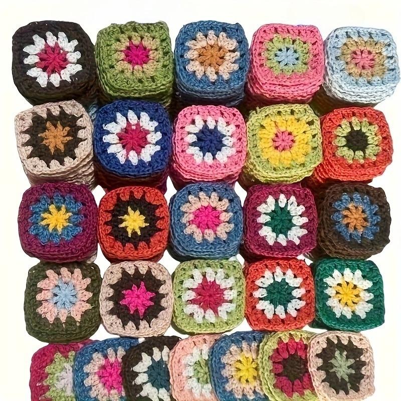 60/80ks Velkoobchodní sada háčkovaných čtverců Vícebarevná silná příze Řemeslná sada s kompletními DIY babičkovskými čtverci pro deky Amigurumi Koberce