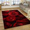 Rose Flowers Nordic Love Romantic Rug Carpet for Living Room Bedroom Home Decor,Floor Mat Non-slip Decoration for Sofa Doormat