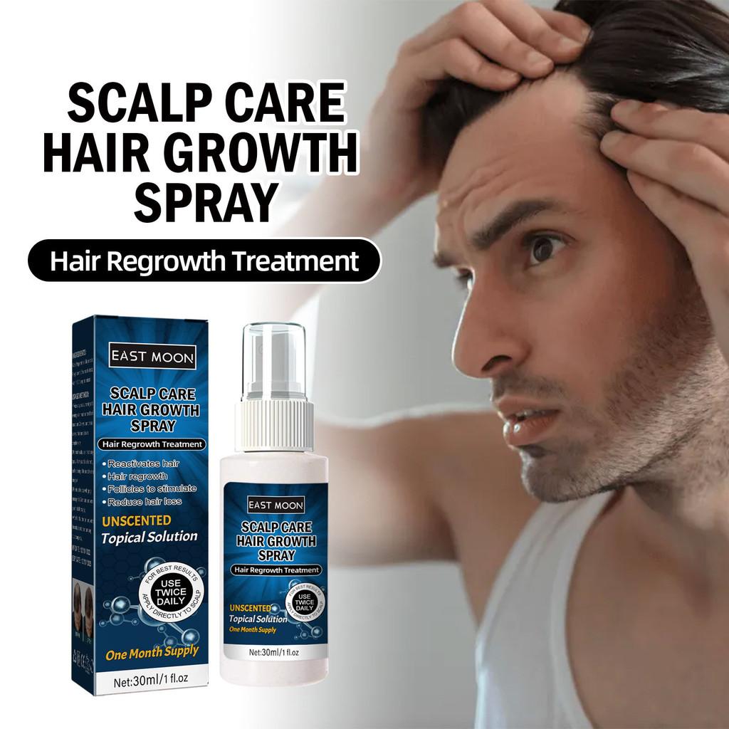 East Moon Men's Hair Growth Spray For Thicker Hairline And Prevents Hair Loss