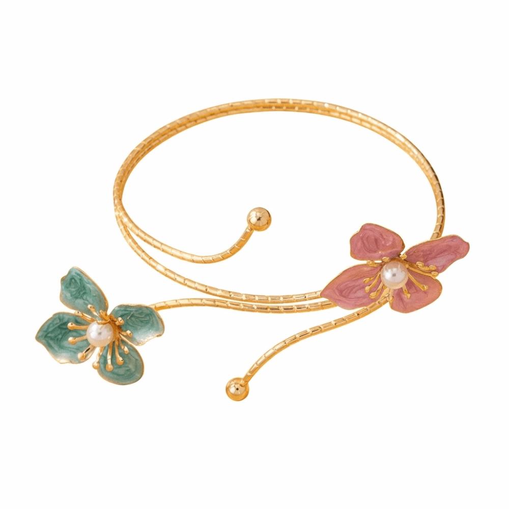 Tropföl Blumen Armband Buntes Armband Mode Offenes Armband Arm Zubehör