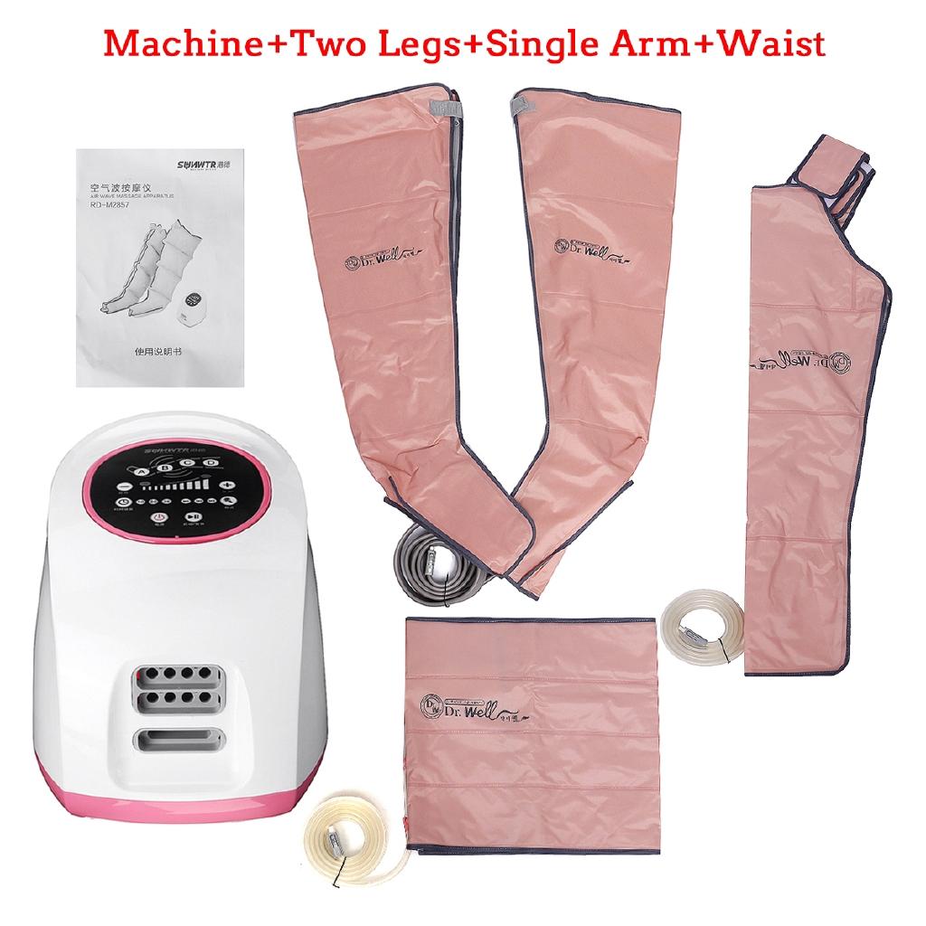 3 Modes Air Chambers Leg Compression Massager Vibration Infrared Therapy Arm Waist Pneumatic Air Wraps Relax Pain Relief Massage 18W