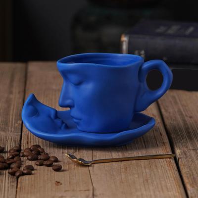 3D Human Face Tableware Tea Cup And Saucer Set Espresso Cups Juice Water for Hot/Cold Drinks