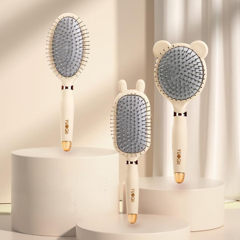 Cute Air Cushion Massage Comb Antistatic Comb Household Women's Long Hair Curly Hair Brush with Cleaning Tools