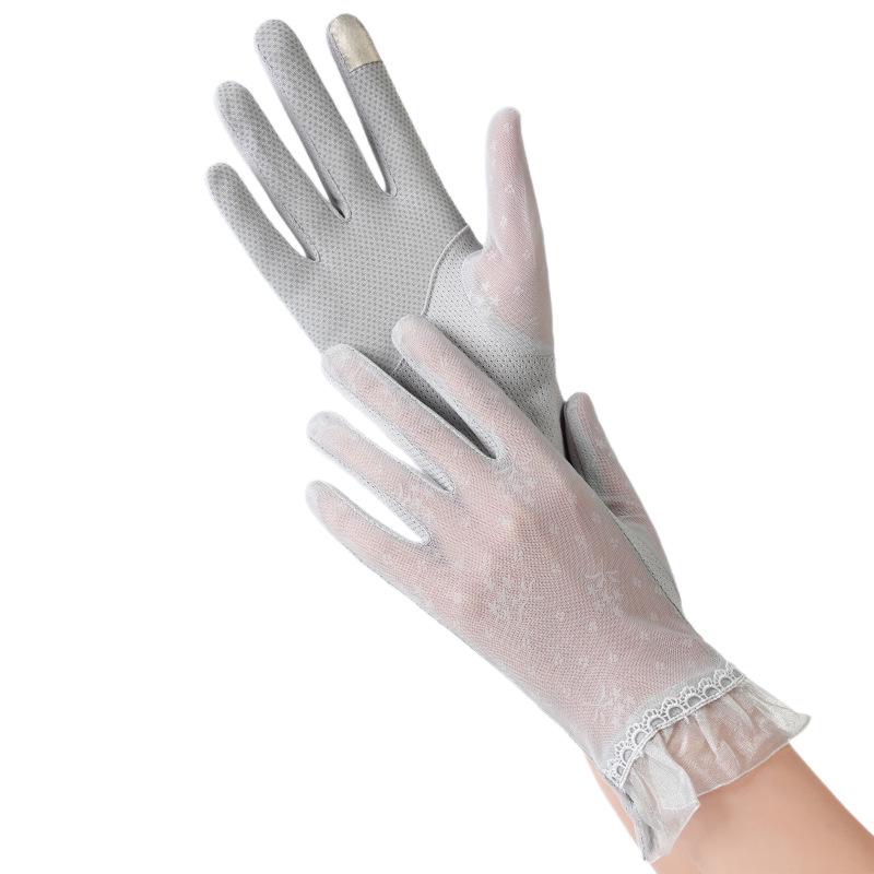 Sommer-Spitzen-Dünne UV-Schutz-Touchscreen-Handschuhe - Atmungsaktiv, Rutschfest, Sonnenschutz für Radfahren & Outdoor