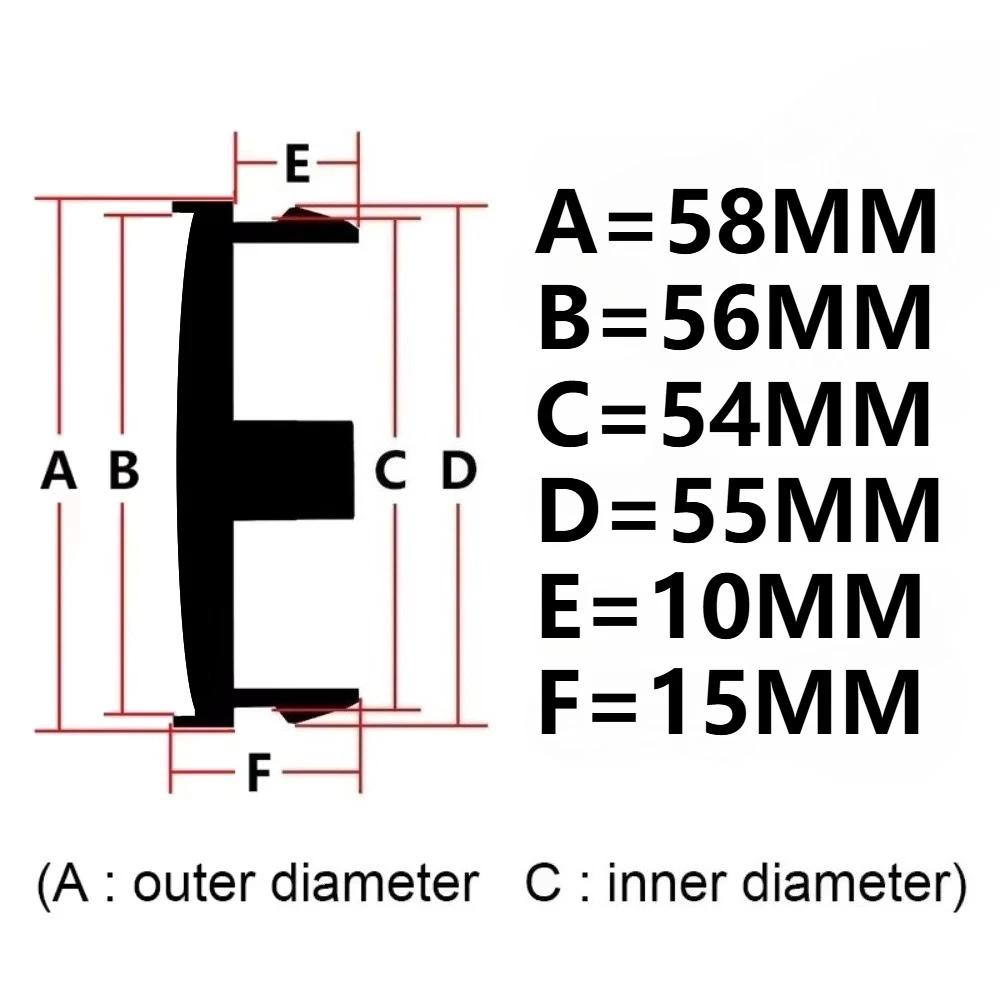 4 Stück/Set 58MM AD (ID 54MM) Rays Logo Emblem Auto Radnabendeckel Felgen Nabenkappe Abdeckung Räder Nabenabdeckung Ersatz Zubehör