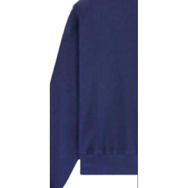 We11done Fw22 Solid Logo Print Sweatshirt Unisex Sweatshirt Navy-Blue WD-TS3-22-798-U-NV