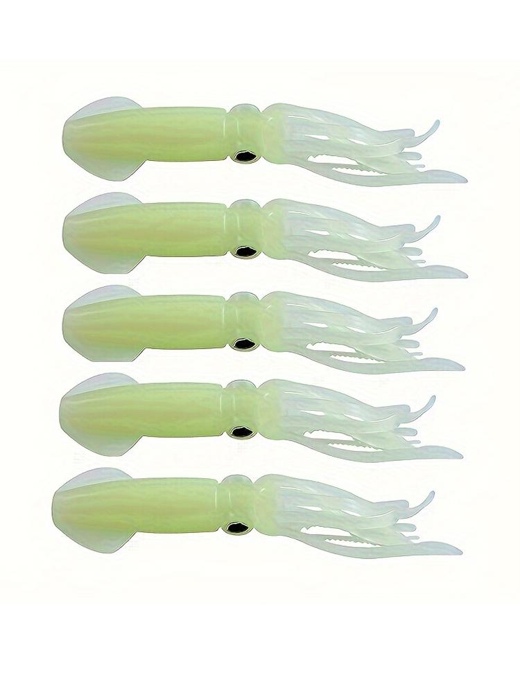 5 pièces/set Leurres Bioniques Calamar Appât Artificiel Pêche en Mer Accessoires de Pêche d'Extérieur Leurres de Pêche Pesca Mavllos