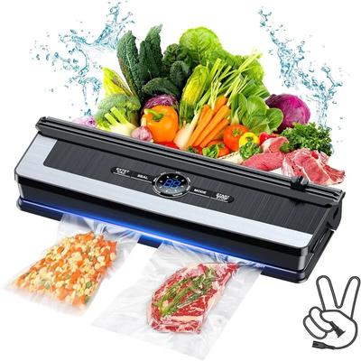 Máquina de selagem a vácuo de 135 W para uso doméstico de alimentos, selagem a vácuo de alimentos com display LED, envio de 5 sacos a vácuo