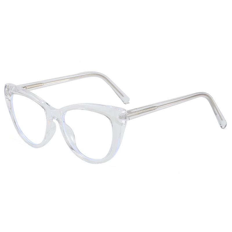 European Fashion Cat Eye Anti-Blue Light Propionate Glasses for Versatile Slimming Effect