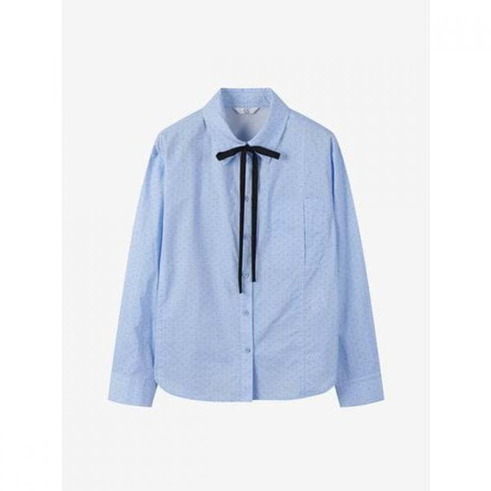 Cc Collect Dot Pattern Tie Shirt Blouse  C261msc001 