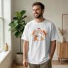 Circle Dancing Cats Watercolor Unisex T Shirt Cartoon Novelty Tees Short Sleeve Round Neck TShirt Cotton Graphic Clothing