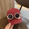 Gorra de Bebé Versátil con Gafas de Sol Desmontables Gorra de Béisbol para Bebé a la Moda Sombrero de Sol para Niños Sombrero de Protección Solar para Niños de Verano