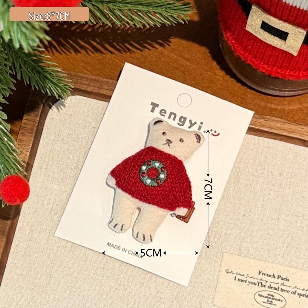 Christmas Plush Doll Hair Clip - Cute, Versatile, Decorative Side Clip for Girls