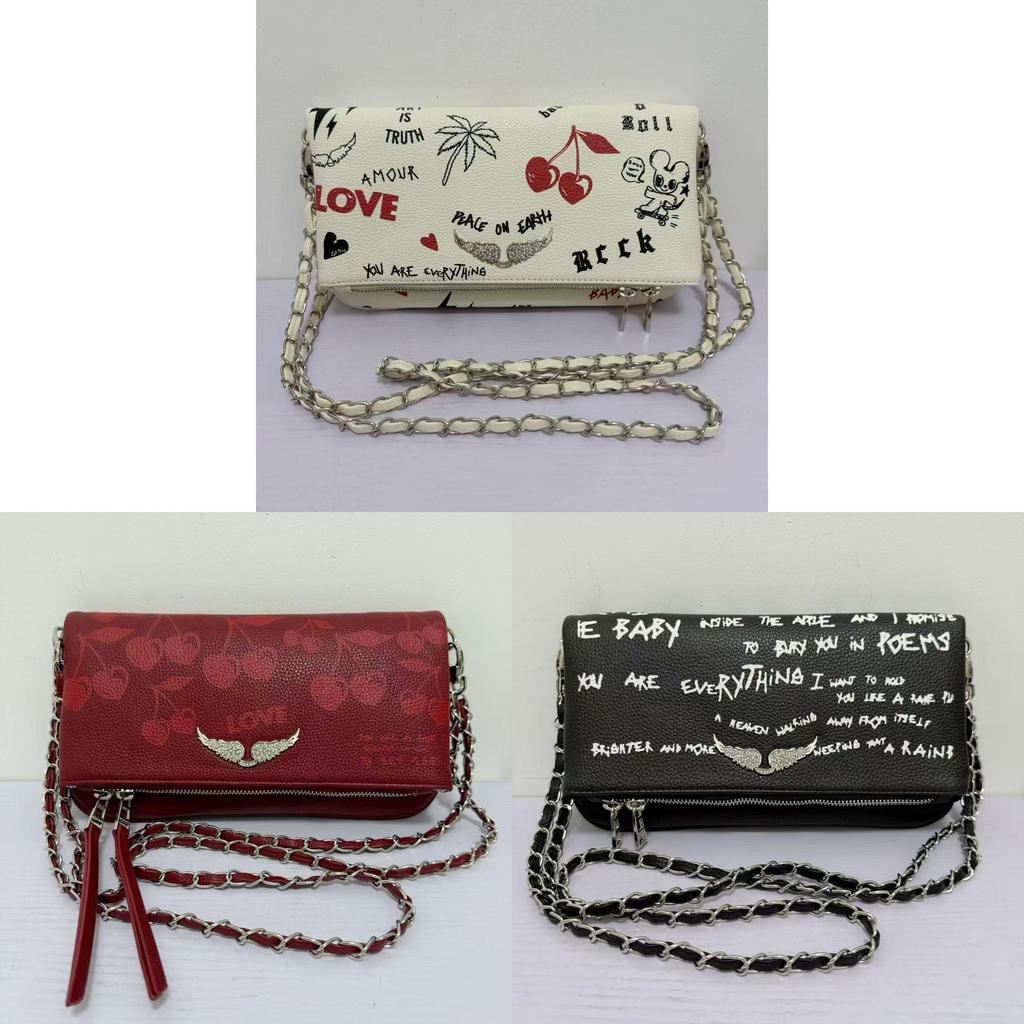 French Fashion Winged Crossbody Bag With Pu Material And Magnetic Closure For Daily Use