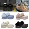 Crocs Women's Platform Fur Clogs Strappy Thermal Sandals Slippers Winter Daily Shoes