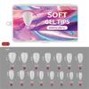 300Pcs Soft Gel Full Cover Short Matte Nail Tips Pre Shaped Acrylic False Nail Manicure Decoration for DIY Nail Art