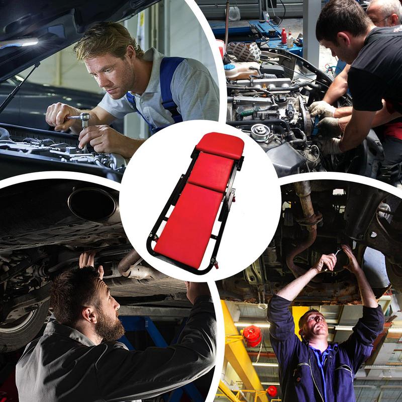 Creepers Automotive Auto Creeper Under Car Creepers 6 Wheels Garage Creeper Auto Repair Creeper Seat Foldable Adjustable Roller