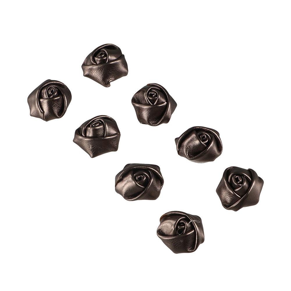 10PCS 3D Leather Rose Flower Patches DIY Crafts Jewelry Making Material Cloth Applique  Sewing