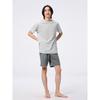 Cotton Color Lounge Set Short Sleeve Shorts